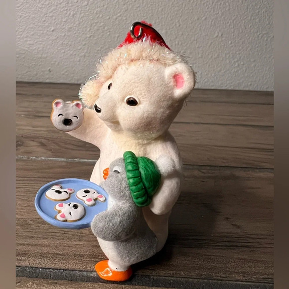 HALLMARK NEW 2017 “COOKIES FOR SANTA”Christmas ORNAMENT  SNOWBALL & TUXEDO #17th - Picture 4 of 10